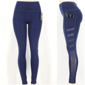 NEW Navy Yoga Active Workout Leggings with Mesh details and Pockets